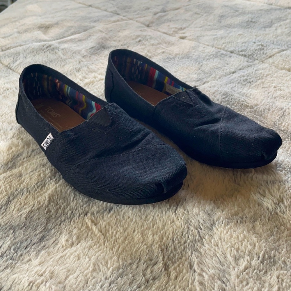 Toms, Black, Size 6.5